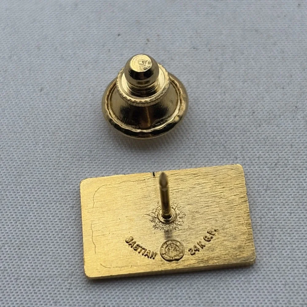 Take Pride In America 24K Gold Filled Lapel Hat Pin Bastian USA Patriotic Pin